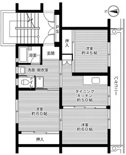 ビレッジハウス城島【Ⅰ-506号号室】の間取り