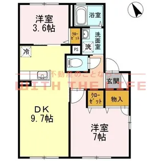シャーメゾン桑野【101号号室】の間取り