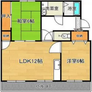 第2江頭ハイツ【102号号室】の間取り