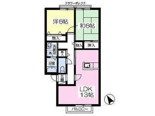サンビレッジ梅満【C202号号室】の間取り