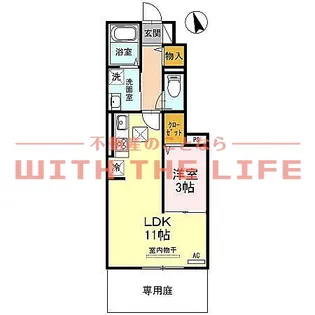 ラフレ【105号号室】の間取り
