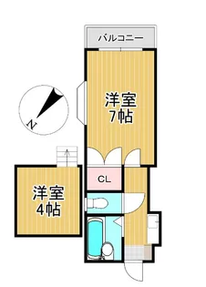 アザリア野中町【103号号室】の間取り