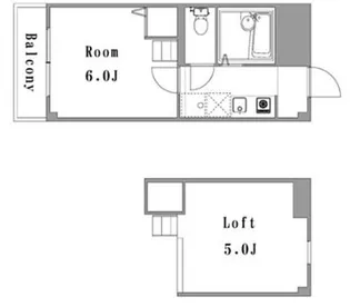 アトリウム合川【208号号室】の間取り