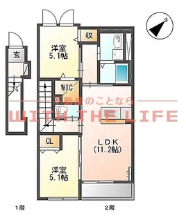 ソラーレ梅満【201号号室】の間取り