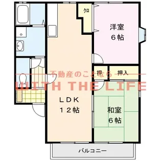 パピオン津福【205号号室】の間取り
