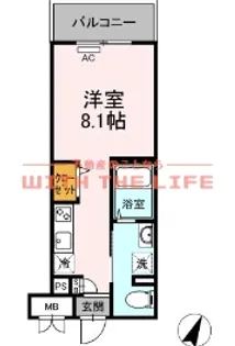 1Rの間取り画像