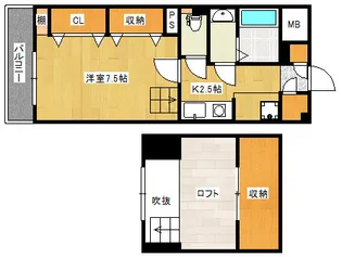 ハビタット351【303号号室】の間取り