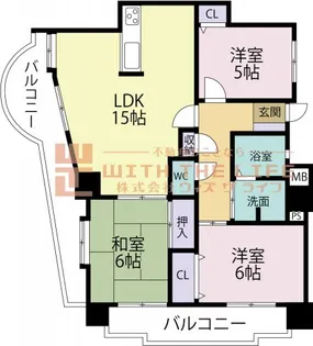 アーサー久留米エクシオⅡ【706号号室】の間取り