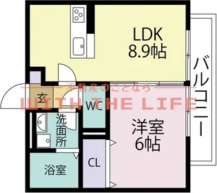 モレーン【202号号室】の間取り