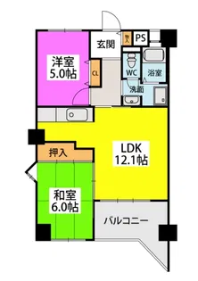 アルテハイム宮ノ陣【705号号室】の間取り