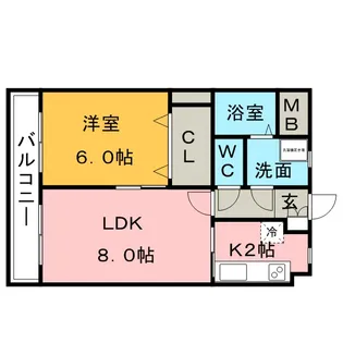 アーニスト新合川【401号号室】の間取り