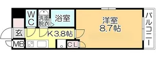 リファレンス久留米駅前【206号号室】の間取り
