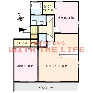 ビューアゼリア【206号号室】の間取り