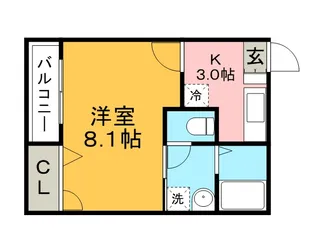 リブレア中央公園通り【A201号号室】の間取り