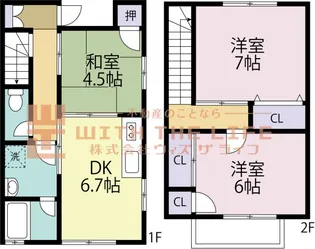 ブルウジュⅡ【B-2号室】の間取り