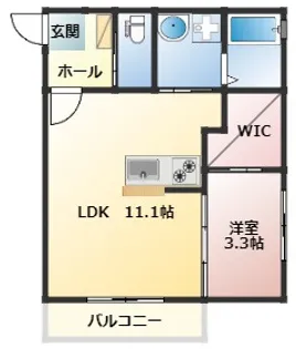 1LDKの間取り画像