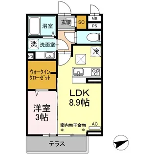 LilyGold(リリーゴールド)【105号号室】の間取り