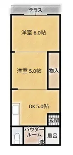 リビル【302号号室】の間取り