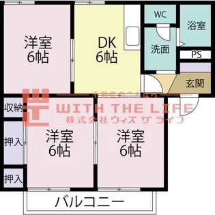 テラスコート花水木【C206号号室】の間取り