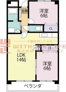 ルネス津福【303号号室】の間取り