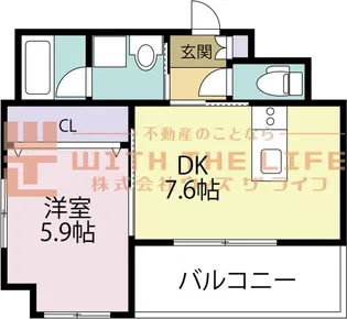 グランドシャルドン【202号号室】の間取り