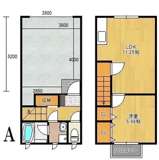 アウトリメッサ【B-1号号室】の間取り