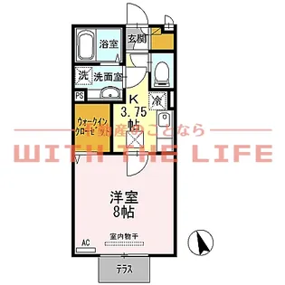 クイントパラッツォ【102号号室】の間取り