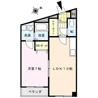 クレールメゾン櫛原【302号号室】の間取り