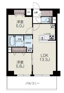 ELGRAND久留米(エルグランドクルメ)【504号号室】の間取り
