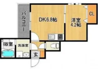 Cherim試験場前【Ⅰ-102号号室】の間取り