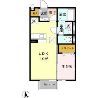 フローラリッシュ【102号号室】の間取り