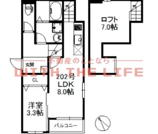 メゾン ド カラン【102号号室】の間取り