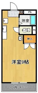 オーシャン南久留米【101号号室】の間取り