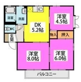 グリーンパーク野中【105号号室】の間取り