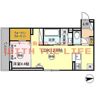 QuattroSoldi(クアトロソルディ)花畑【203号号室】の間取り