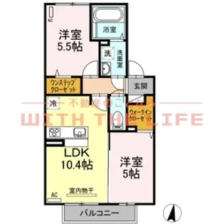 ベルレーブ【202号号室】の間取り