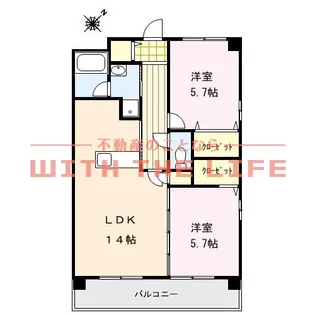 ブランシュール【201号号室】の間取り