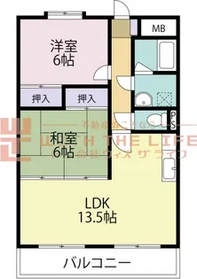 グリーンビル旗崎【303号号室】の間取り