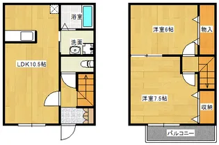 maisonette yu Ⅱ(メゾネットユー)【106号号室】の間取り
