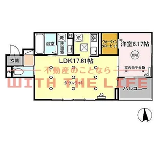 アルカンジュ東合川【202号号室】の間取り