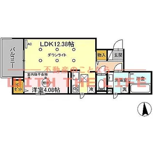 アルカンジュ東合川【103号号室】の間取り