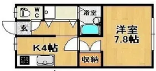 コーポ花水木【102号号室】の間取り