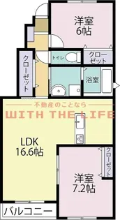 Lbloom馬場【A101号号室】の間取り
