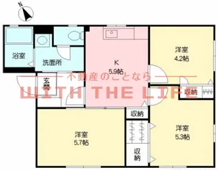 シャーメゾン野中【B201号号室】の間取り