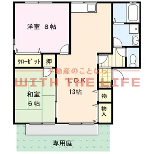 2LDKの間取り画像