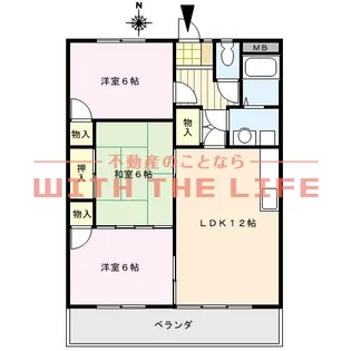 3LDKの間取り画像