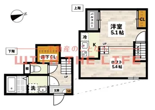 ADC久留米アウィル【101号号室】の間取り