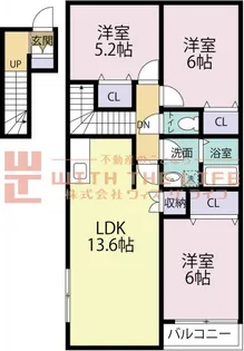 ブルーローズⅡ【203号号室】の間取り