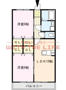 クインズコート【202号号室】の間取り