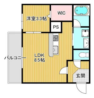 ラルヴェール試験場前【Ⅰ-102号号室】の間取り